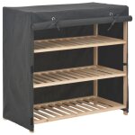 Vidaxl armoire  chaussures avec housse gris 79x40x80 cm tissu