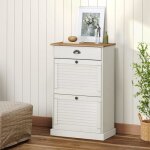 Vidaxl armoire  chaussures vigo 60x35x96 cm blanc bois massif de pin 353170