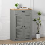 Vidaxl armoire à chaussures vigo gris 60x35x96 cm bois massif de pin 353168 Vidaxl armoire à chaussures vigo gris 60x35x96 cm bois massif de pin 353168