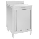 Vidaxl armoire de cuisine commerciale avec gouttoir acier inoxydable