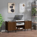 Vidaxl armoire à disques chêne marron 121x38x48 cm bois dingénierie 831940 Vidaxl armoire à disques chêne marron 121x38x48 cm bois dingénierie 831940