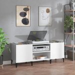 Vidaxl armoire  disques armoire latrale avec rangement meuble pour tourne - disque buffet de salon ...
