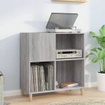 Vidaxl armoire � disques armoire lat�rale avec rangement meuble pour tourne - disque buffet de salon ...