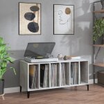Vidaxl armoire  disques armoire latrale avec rangement meuble pour tourne - disque buffet de salon ...