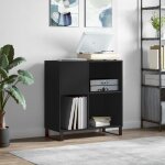 Vidaxl armoire à disques noir 845x38x89 cm bois dingénierie 831781 Vidaxl armoire à disques noir 845x38x89 cm bois dingénierie 831781