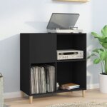 Vidaxl armoire  disques armoire latrale avec rangement meuble pour tourne - disque buffet de salon ...
