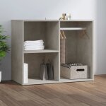 Vidaxl armoire de dressing gris béton 80x40x65 cm bois dingénierie 808850 Vidaxl armoire de dressing gris béton 80x40x65 cm bois dingénierie 808850