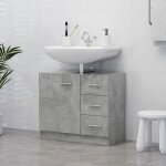Vidaxl armoire dvier gris bton 63x30x54 cm agglomr