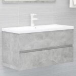 Vidaxl armoire dévier gris béton 90x385x45 cm aggloméré Vidaxl armoire dévier gris béton 90x385x45 cm aggloméré