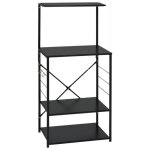 Vidaxl armoire  four  micro - ondes noir 60x396x123 cm agglomr