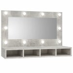 Vidaxl armoire � miroir avec led armoire murale armoire de salle de bain meuble de rangement armoire ...