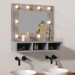 Vidaxl armoire  miroir avec led armoire de rangement miroir de maquillage meuble de salle de bain maison ...