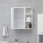 Vidaxl armoire � miroir de bain blanc 625x205x64 cm agglom�r�