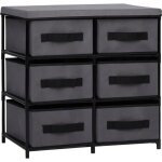 Vidaxl armoire de rangement � 6 tiroirs 55x29x55 cm gris acier