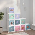 Vidaxl armoire de rangement pour enfants avec 10 cubes blanc pp 340577