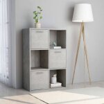 Vidaxl armoire de rangement gris bton 60x295x90 cm agglomr