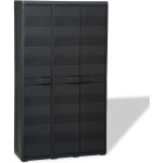 Vidaxl armoire de rangement de jardin avec 4 �tag�res noir