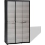 Vidaxl armoire de rangement de jardin avec 4 �tag�res noir et gris
