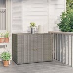 Vidaxl armoire de rangement jardin gris 100x555x80 cm rsine tresse 319869