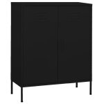 Vidaxl armoire de rangement noir 80x35x1015 cm acier