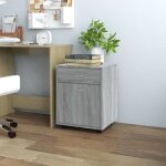 Vidaxl armoire roulante sonoma gris 45x38x54 cm bois dingnierie 815964