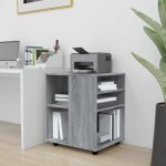 Vidaxl armoire roulante sonoma gris 60x53x72 cm bois dingnierie 815970
