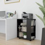 Vidaxl armoire  roulettes noir 60x35x75 cm agglomr