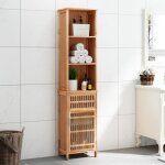 Vidaxl armoire de salle de bain 42x29x182 cm bois massif de noyer 350356