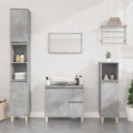 Vidaxl armoire de salle de bain gris bton 30x30x190 cm 819792
