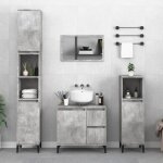 Vidaxl armoire de salle de bain gris bton 30x30x190 cm 819800
