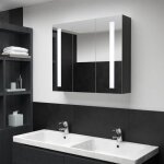 Vidaxl armoire de salle de bain  miroir  led meuble de rangement miroir de courtoisie armoire murale ...