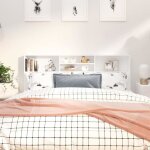 Vidaxl armoire de tte de lit blanc 180x19x1035 cm 811880
