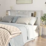 Vidaxl armoire de tte de lit murale meuble de chambre  coucher tte de lit avec rangement accessoire ...