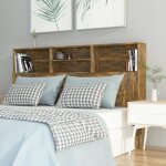 Vidaxl armoire de tête de lit chêne fumé 160x19x1035 cm 817252 Vidaxl armoire de tête de lit chêne fumé 160x19x1035 cm 817252