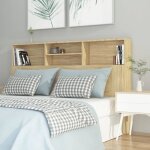 Vidaxl armoire de tête de lit chêne sonoma 160x19x1035 cm 811874 Vidaxl armoire de tête de lit chêne sonoma 160x19x1035 cm 811874