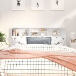 Vidaxl armoire de tête de lit murale meuble de chambre à coucher tête de lit avec rangement accessoire ... Vidaxl armoire de tête de lit murale meuble de chambre à coucher tête de lit avec rangement accessoire ...