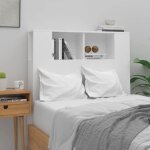Vidaxl armoire de tte de lit murale meuble de chambre  coucher tte de lit avec rangement accessoire ...