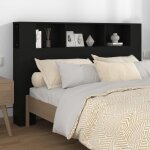 Vidaxl armoire de tte de lit noir 160x185x1045 cm 811935