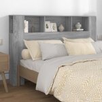Vidaxl armoire de tte de lit murale meuble de chambre  coucher tte de lit avec rangement accessoire ...