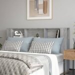 Vidaxl armoire de tête de lit sonoma gris 180x185x1045 cm 817277 Vidaxl armoire de tête de lit sonoma gris 180x185x1045 cm 817277