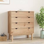 Vidaxl armoire  tiroirs 765x395x90 cm bois de pin massif 348582