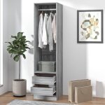 Vidaxl armoire avec tiroirs sonoma gris 50x50x200 cm bois dingénierie 815349 Vidaxl armoire avec tiroirs sonoma gris 50x50x200 cm bois dingénierie 815349