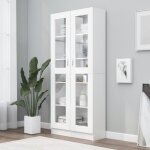 Armoire à vitrine - vidaxl - 802768 - bois dingénierie - 2 portes - blanc Armoire à vitrine - vidaxl - 802768 - bois dingénierie - 2 portes - blanc
