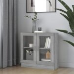 Vidaxl armoire � vitrine sonoma gris 825x305x80 cm bois ding�nierie 815616