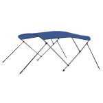 Vidaxl auvent bimini  3 arceaux bleu 183x140x137 cm 92363