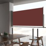 Vidaxl auvent latral rtractable de patio store latral brise - vue abri soleil jardin terrasse balcon ...