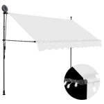 Vidaxl auvent manuel rtractable avec led 300 cm crme