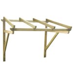 Vidaxl auvent de porte 200x100x100 cm bois de pin solide