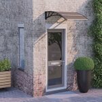 Vidaxl auvent de porte marquise solaire avec support abri protection contre pluie banne entr�e porte ...