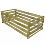 Bac de compostage - vidaxl - 180x90x90 cm - bois de pin imprgn - rsistant  la pourriture - montage ...